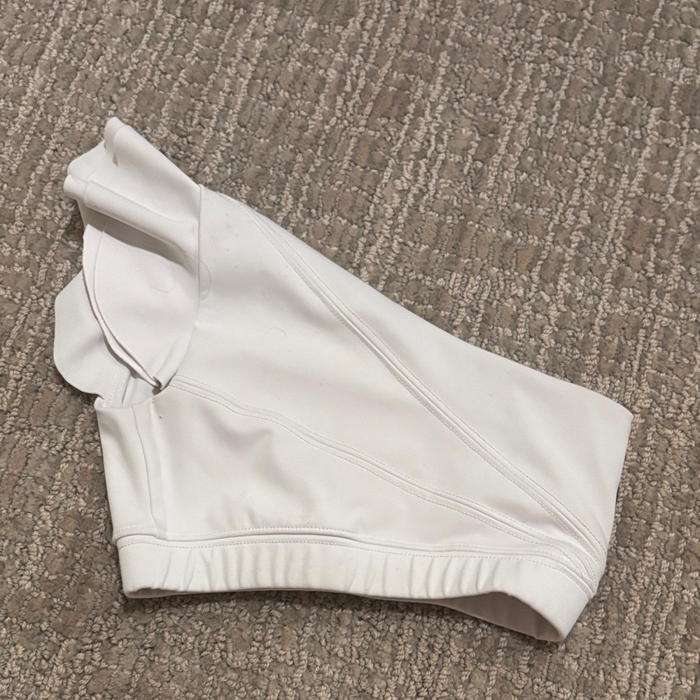 White Ruffled Kids Top